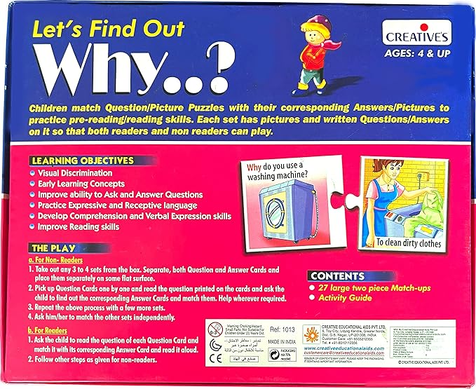 Creative Educational Aids P. Ltd. 1013 Let's Find Out - Why?