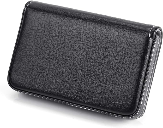 OFIXO Black Faux Leather Men's Card Holder