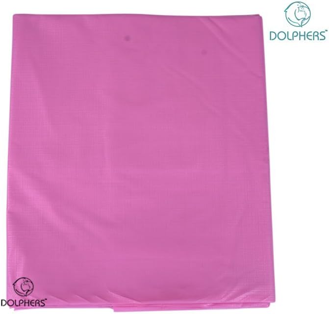 DOLPHERS Waterproof Plastic Mattress Protection Sheet for Baby and Adult (7.5 x 6.5ft, Pink)