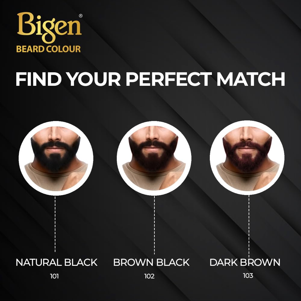 Bigen Men's Beard Color, 40g - Brownish Black B102