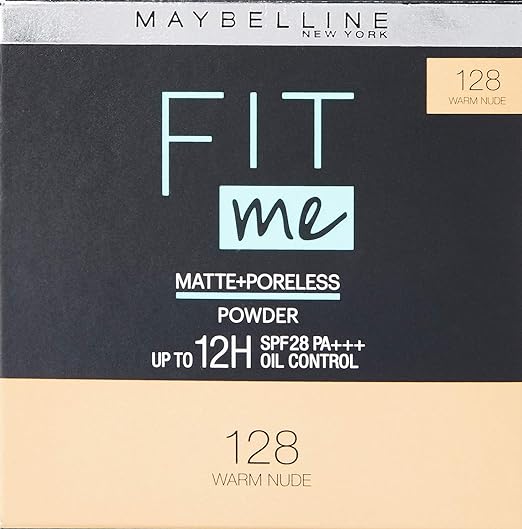 Maybelline New York Fit Me Shade 128 Warm Nude, Compact Powder, 8g