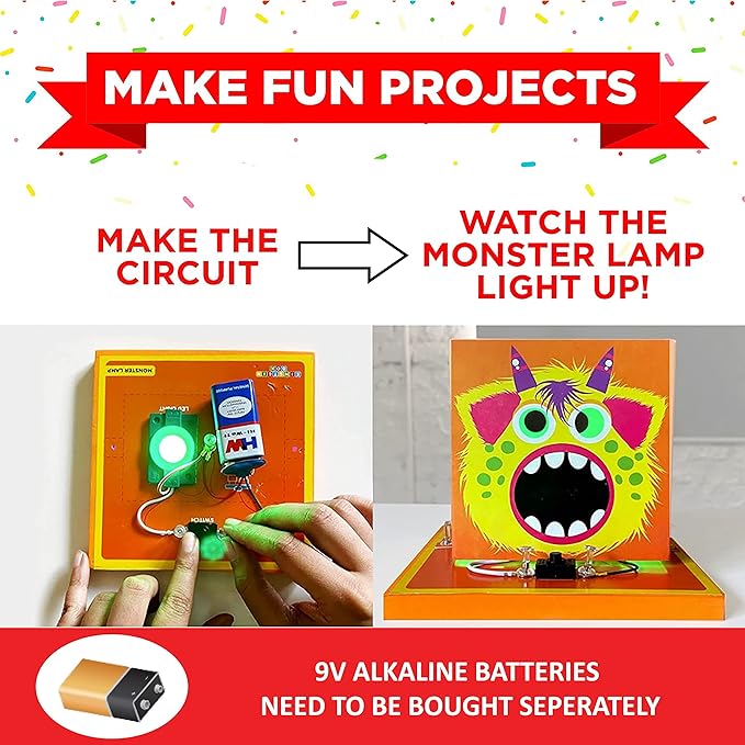 Doctor Jupiter Electricity Kit | Science Project Kit | Electronic Circuits | Toys For Kids Age 7-14