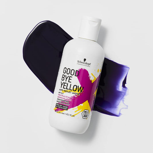 GoodBye Yellow Schwarzkopf Professional Yellow Neutralising & Anti-Yellow Sulfate Free Purple Shampoo 300 Ml