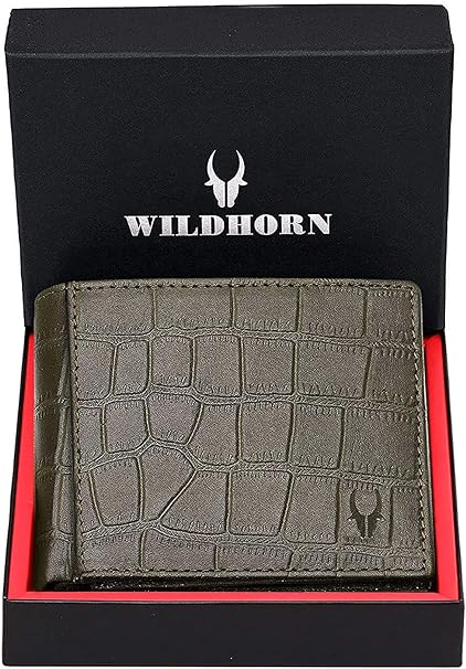 WILDHORN Genuine Leather Hand-Crafted Wallet For Men, Bifold Leather Wallet