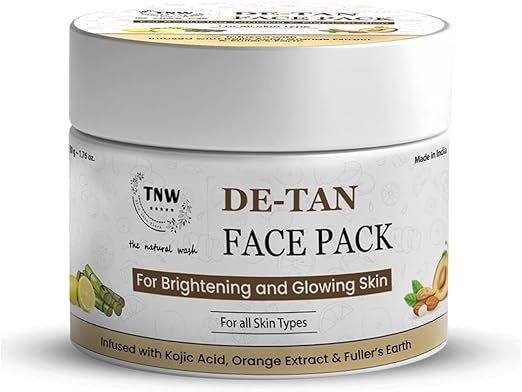 TNW-The Natural Wash DE-Tan Face Pack for Glowing & Radiant Skin | Effective Tan Removal Face Pack | Anti-Tan Face Pack with Orange Extract | 50g