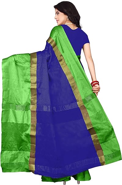 Dhruvi Trendz Soft Cotton & Silk Saree For Women Banarasi Saree