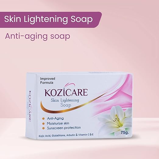 Kozicare Skin Lightening Soap With Kojic Acid, Glutathione & Arbutin 75g Pack Of 3