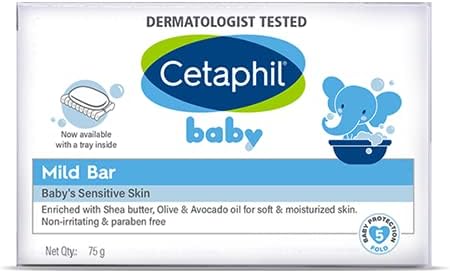 Cetaphil Baby Mild Bar for Face and Body - Pack of 4,75g