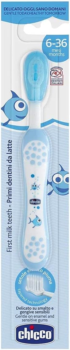 Chicco - Hand toothbrush - Mixed Child - Blue (light/white) 6-36 months