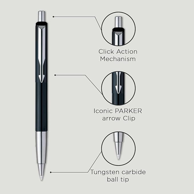 Parker Vector Standard Chrome Trim Ball Pen