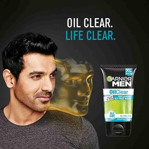 Garnier Oil Clear Facewash - Oil Control Deep Cleansing Facewash For Men, 150gm (Pack of 2)