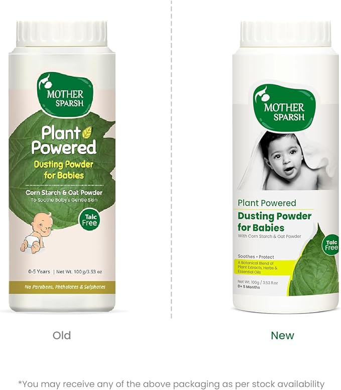 Mother Sparsh Talc-Free Natural Dusting Powder for Babies, 100g (Pack of 2)