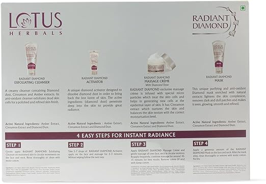 Lotus Herbals Cellular Radiance Radiant Diamond Facial Kit (Tube Pack)