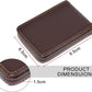 NISUN PU Leather Pocket Sized Business Credit ATM Card Holder Case Wallet with Magnetic Shut (Brown, 9.5 X 6.5 X 1.5 cm)