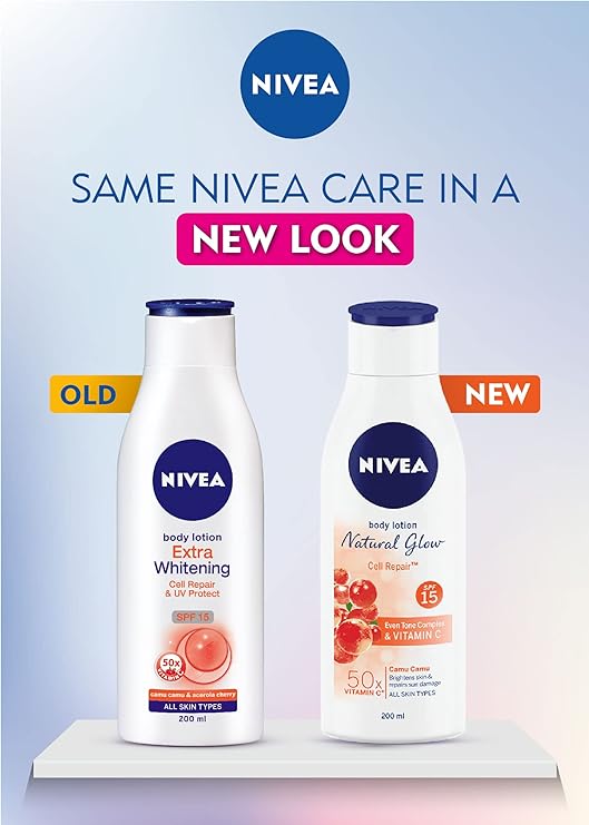 NIVEA Extra Whitening Cell Repair Body Lotion (SPF 15), 400ml