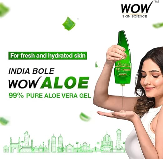 WOW Aloe Vera Multipurpose Beauty Gel For Skin And Hair, 130 ml + 20