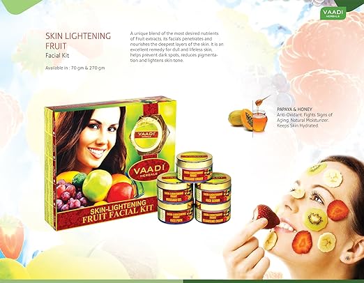 Vaadi Herbals Skin Lightening Fruit Facial Kit, 70g