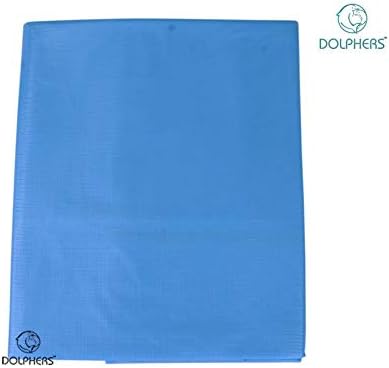 DOLPHERS Double Bed/King Size Waterproof Plastic Mattress Protection Sheet for Baby and Adult (7.5 x 6.5ft, Blue)