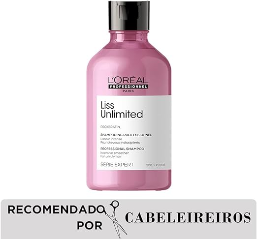 L'Oréal Professionnel | Liss Unlimited Shampoo| Provides Long-Lasting Frizz & Humidity Protection| With Prokeratin | Moisturizing & Smoothing | For Frizzy & Textured Hair Types | 300ml