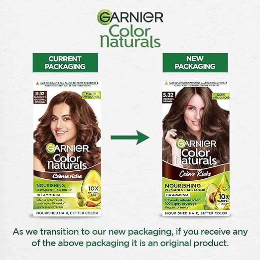 Garnier Natural Hair Colour (Caramel Brown,70ml + 60g)