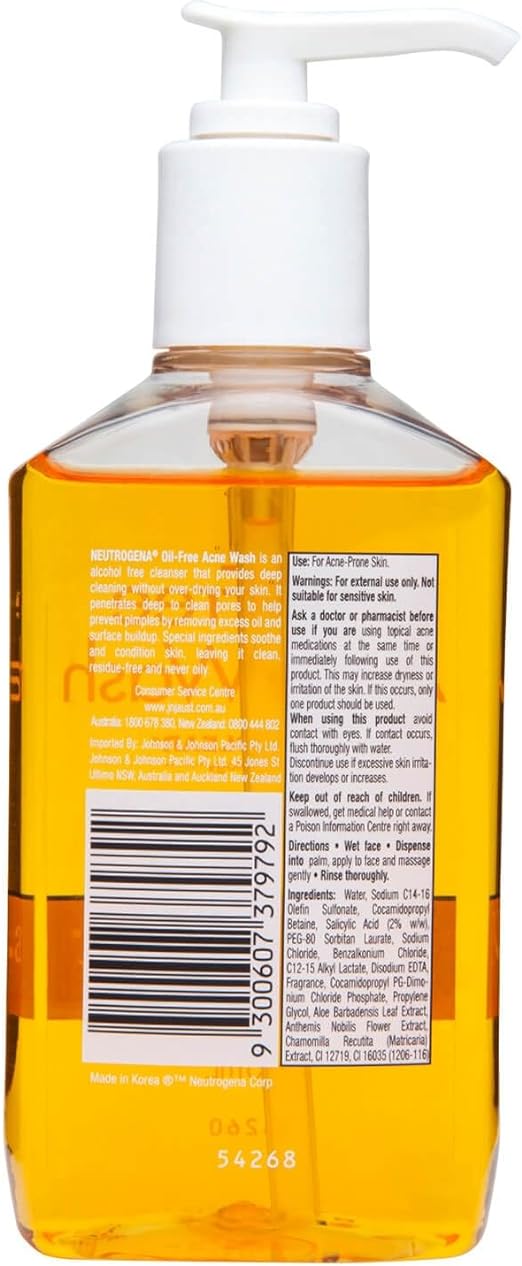 Neutrogena Oil Free Acne Wash, 175ml