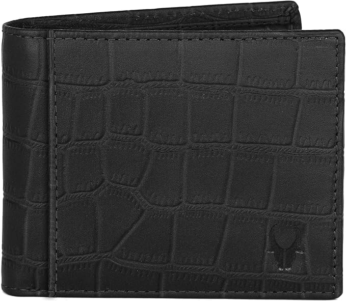 WildHorn Carter Leather Wallet for Men (Black Croco)