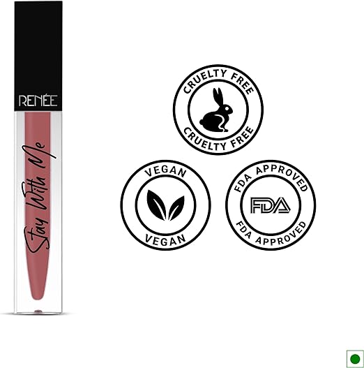 RENEE Stay With Me Non Transfer Matte Liquid Lip Color 5ml (Desire For Brown) - Kiss Proof | Smudge Proof | Waterproof | Long Lasting Liquid Lipstick