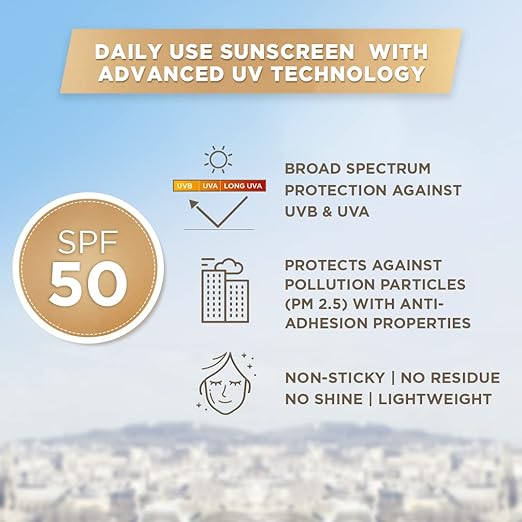 L’Oréal Paris Sunscreen, Non-Greasy, Brightening Sunscreen With Niacinamide, UVA & UVB Protection, With SPF 50 PA+++, Bright & Clear, UV Defender Serum Protector, 50 ml