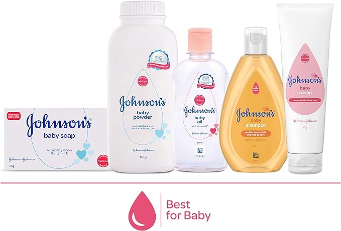 Johnson's Baby Gift Set with Organic Baby T-Shirt (7 Piece)