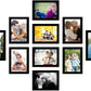 Art Street Photo Frame For Wall Set Of 10 Black Picture Frames For Home Decoration, Wall Decor Ecoseries -Size -6X8,5X7 Inches,Medium Density Fibreboard;Synthetic Wood;Plexiglass, Rectangular