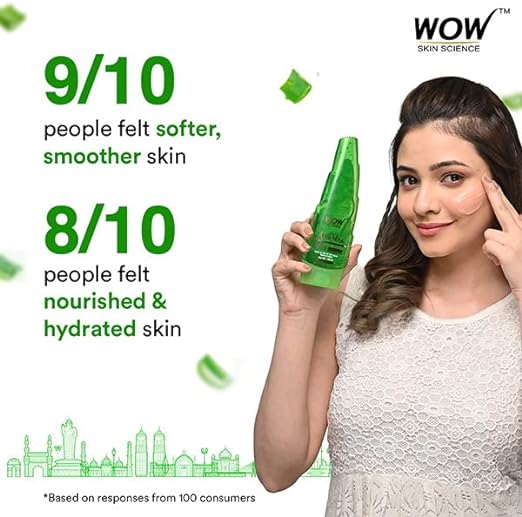 WOW Aloe Vera Multipurpose Beauty Gel For Skin And Hair, 130 ml + 20