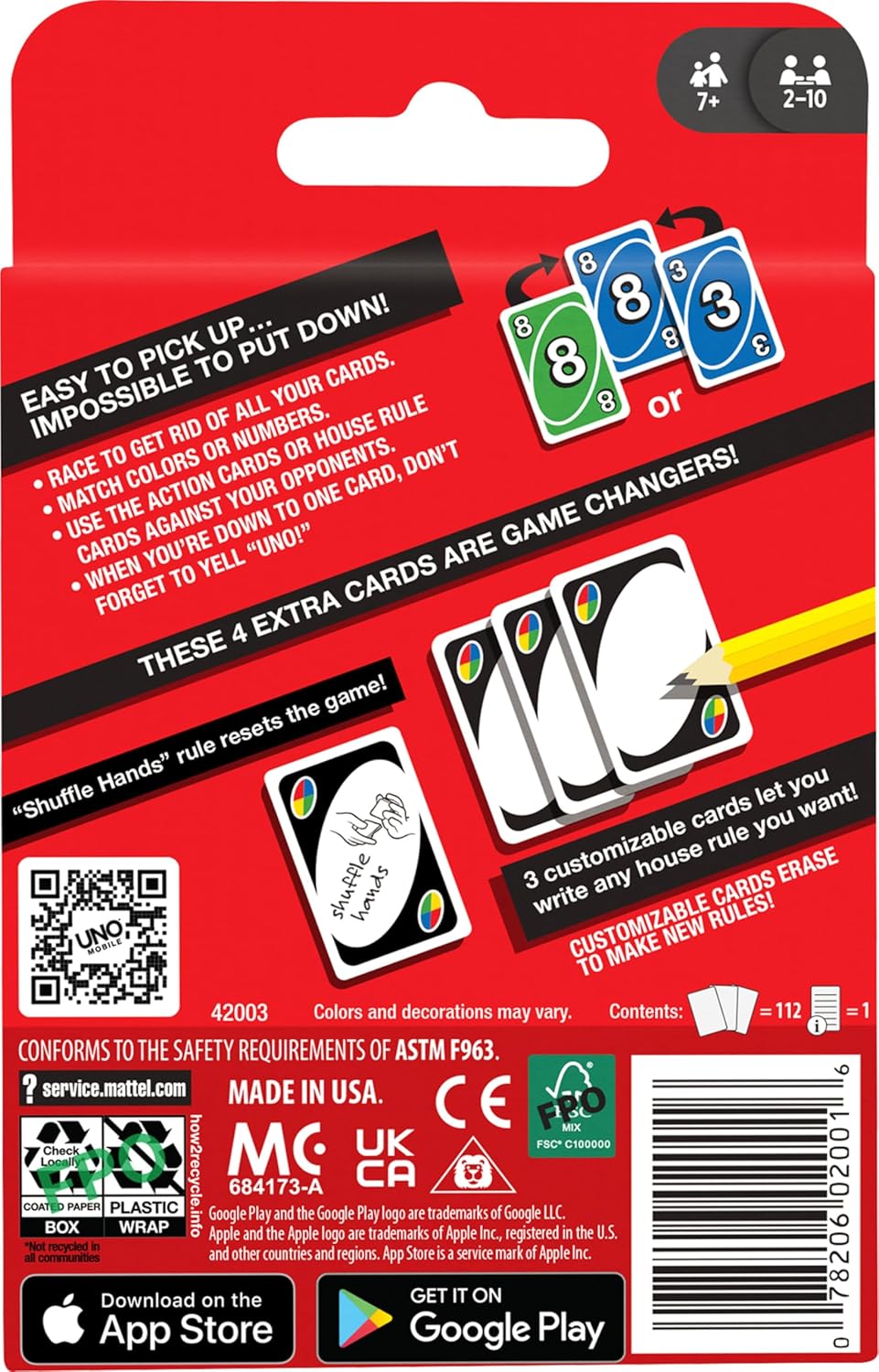 Uno Fast Fun Card Game