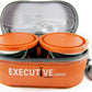 Milton Executive Lunch Insulated Tiffin with 3 Leakproof Containers, Orange