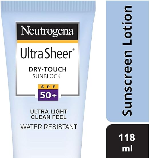 Neutrogena Ultra Sheer Dry Touch Sunblock, White, 88 ml (Pack of 2)