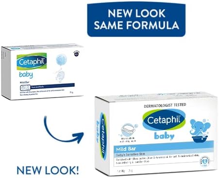 Cetaphil Baby Mild Bar for Face and Body - Pack of 4,75g