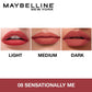 Maybelline New York Lipstick, Matte Finish, Non-Sticky and Non-Drying, Sensational Liquid Matte, 7ml