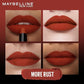 Maybelline New York Lipstick, Matte Finish, Bold Colour, Enriched With Jojoba Oil, Color Sensational Ultimattes, 899 More Rust, 1.7 g