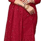 Yashika Womens Solid Net Saree With Blouse Piece