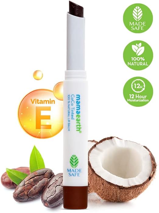 Mamaearth CoCo Tinted 100% Natural Lip Balm for women, with Cocoa and Vitamin E - 2 g