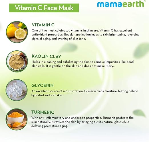 Mamaearth vitamin c face mask for skin illumination, 100 gm