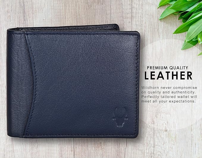 WildHorn Genuine Leather Hand-Crafted Wallet For Men, Bifold Leather Wallet