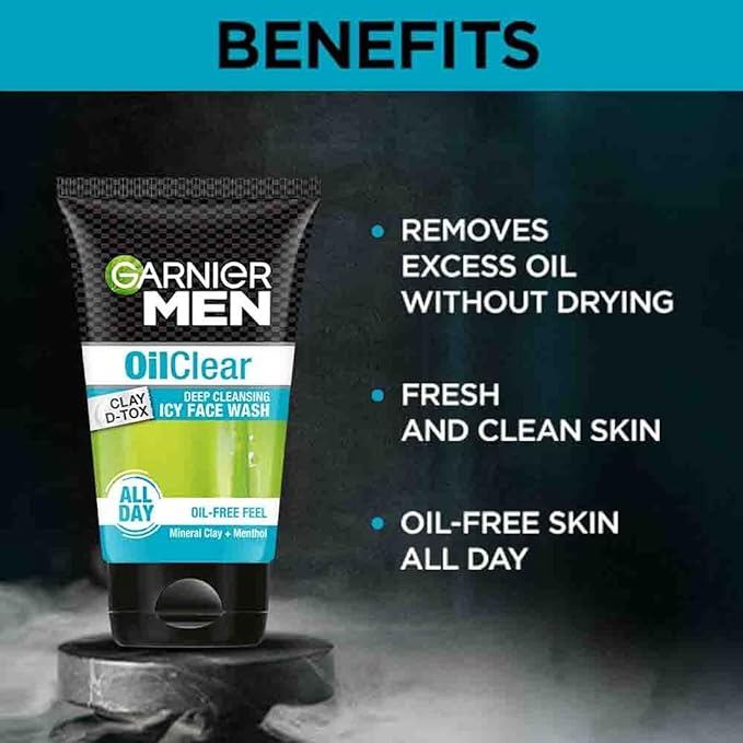 Garnier Men Oil Clear Face Wash - 100g