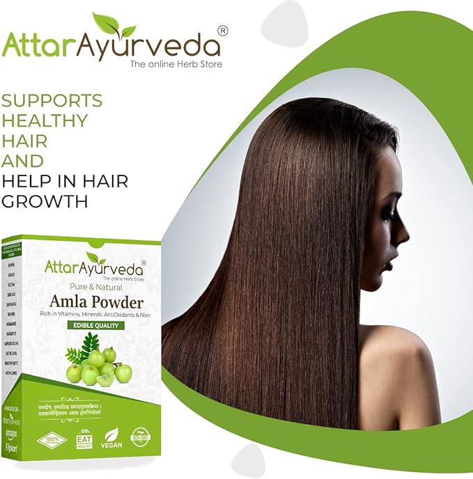 Attar Ayurveda Pure Amla Powder For Hair Growth | 100% Natural, No Preservatives (250 Gram)