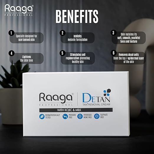 Raaga Professional De-Tan Tan Removal Cream, 12g (Pack Of 6)