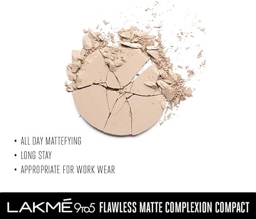 Lakme 9 to 5 Flawless Matte Complexion Compact, Melon, 8 gm