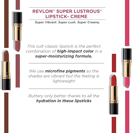 Revlon Super Lustrous Lipstick, Matte Finish, 4 ml - Blushing Nude