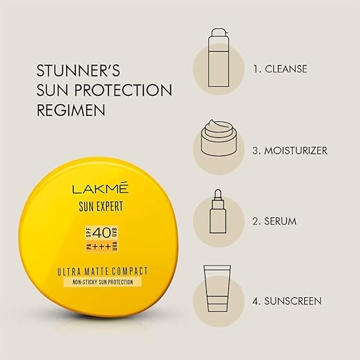 Lakme Sun Expert Ultra Matte SPF 40 PA+++ Compact, 7 gm