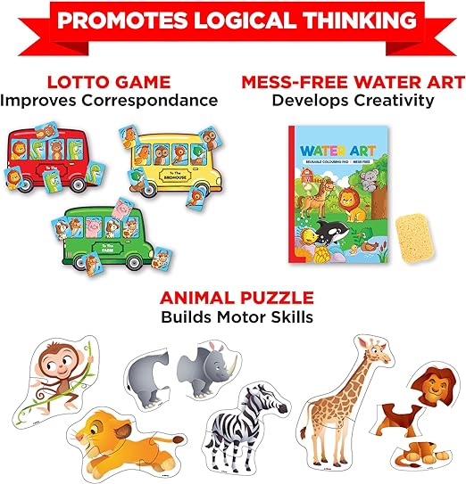 Einstein Box Learning and Educational Gift Pack of Toys and Books for 2 Year Old Baby Boys and Girls, Multicolour