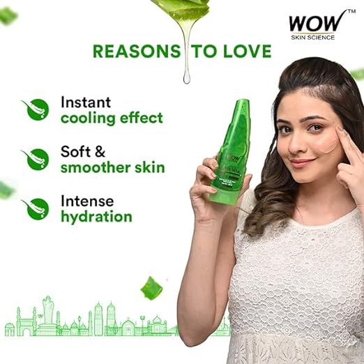 WOW Aloe Vera Multipurpose Beauty Gel For Skin And Hair, 130 ml + 20