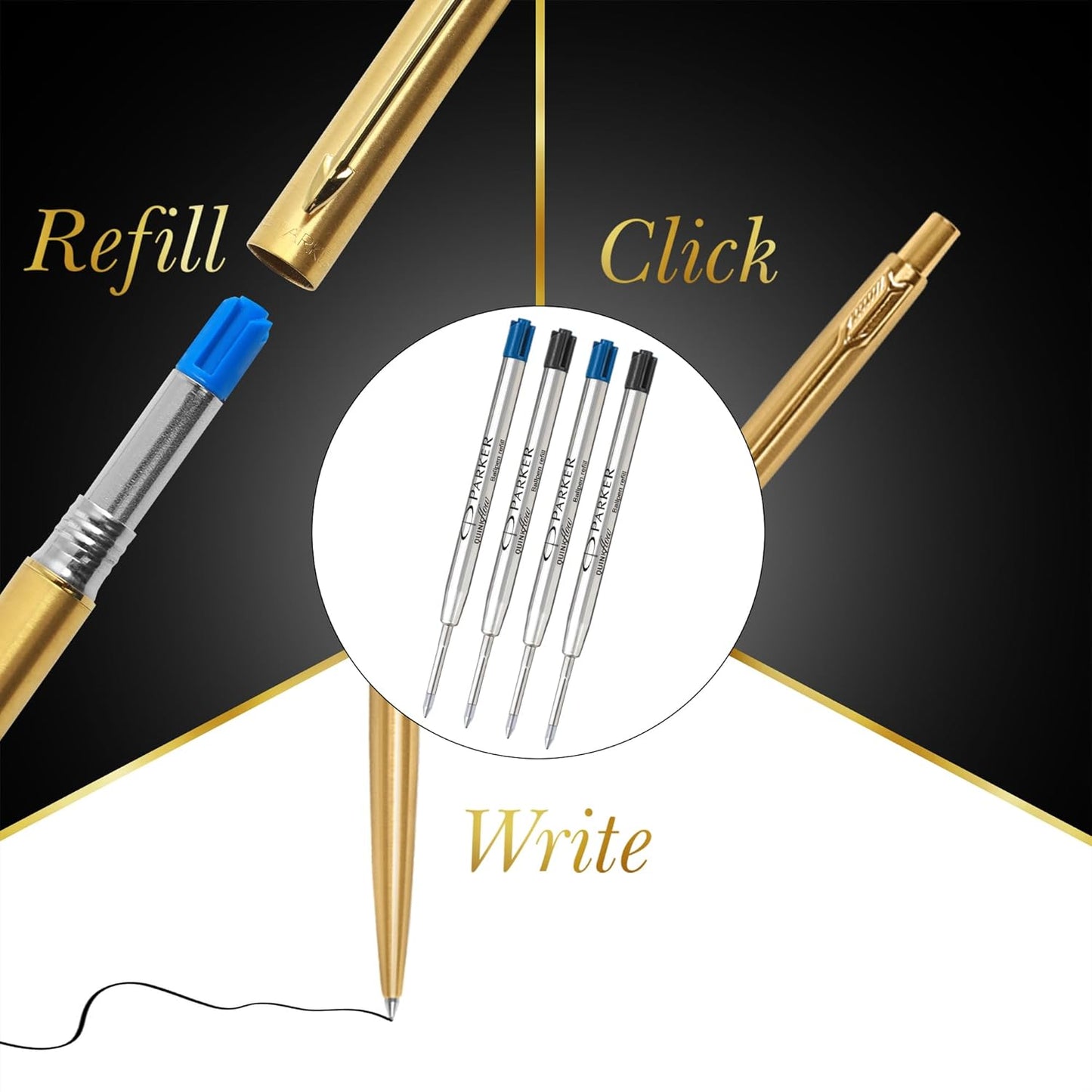 Parker Classic Gold Ball Pen| Ink Color - Blue | Gift For Employees